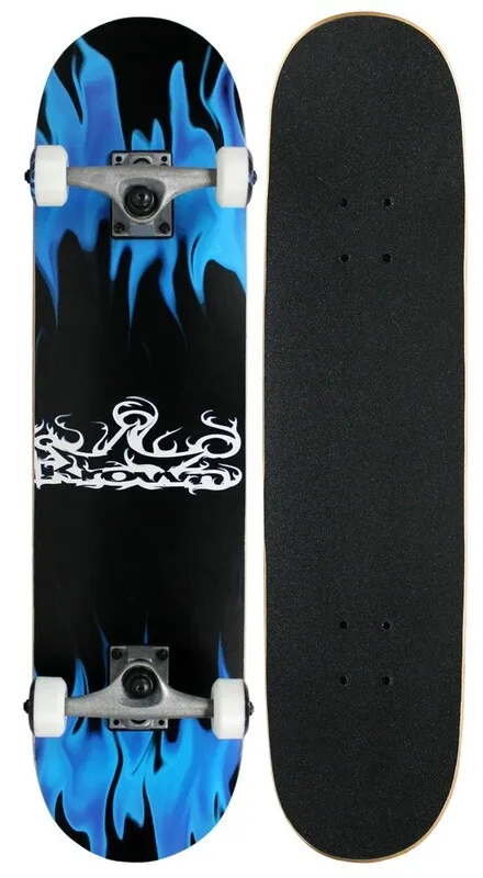 Krown Skateboard Rookie Azul Flame Completo — vista 4
