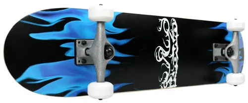 Krown Skateboard Rookie Azul Flame Completo — vista 2