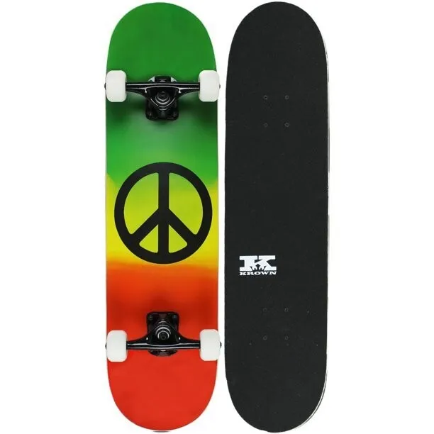 KPC Pro Skateboard Rasta Peace Sign 7.75 " — vista 5