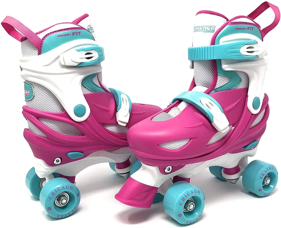 Chicago Skates - Patines para niñas (ajustables, talla mediana)
