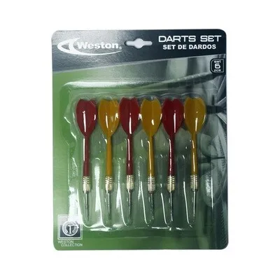 SET DE DARDOS PE+STEEL 6PZ 3YELLOW+3RED — vista 2