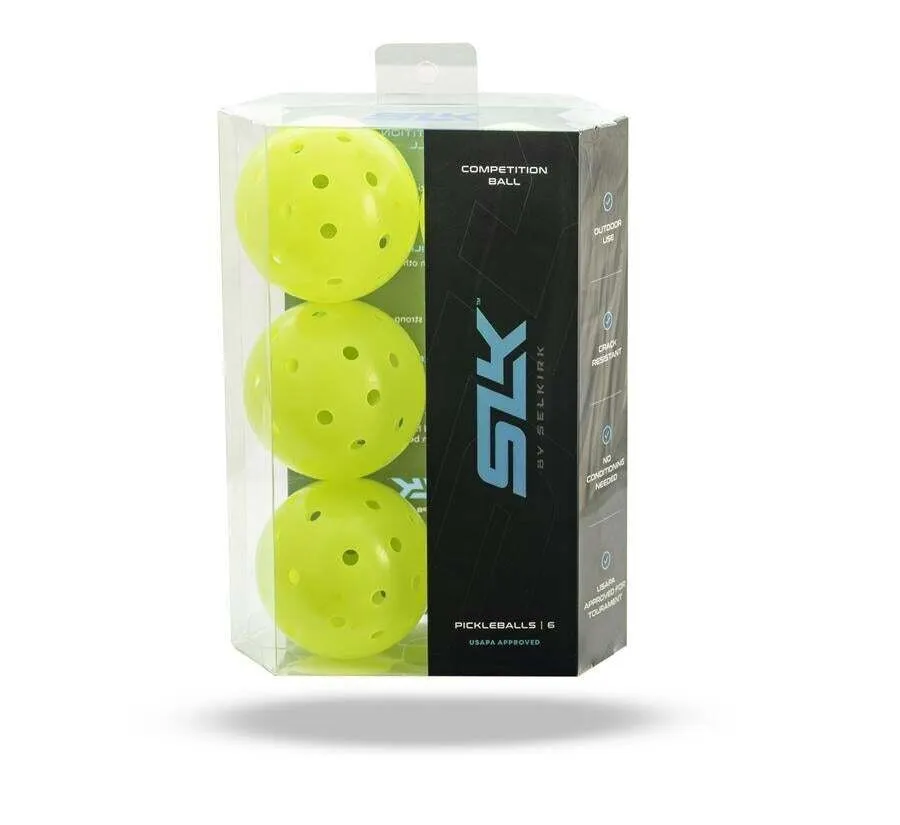 Pelotas de pickleball para exteriores Selkirk SLK Competition - Paquete de 6