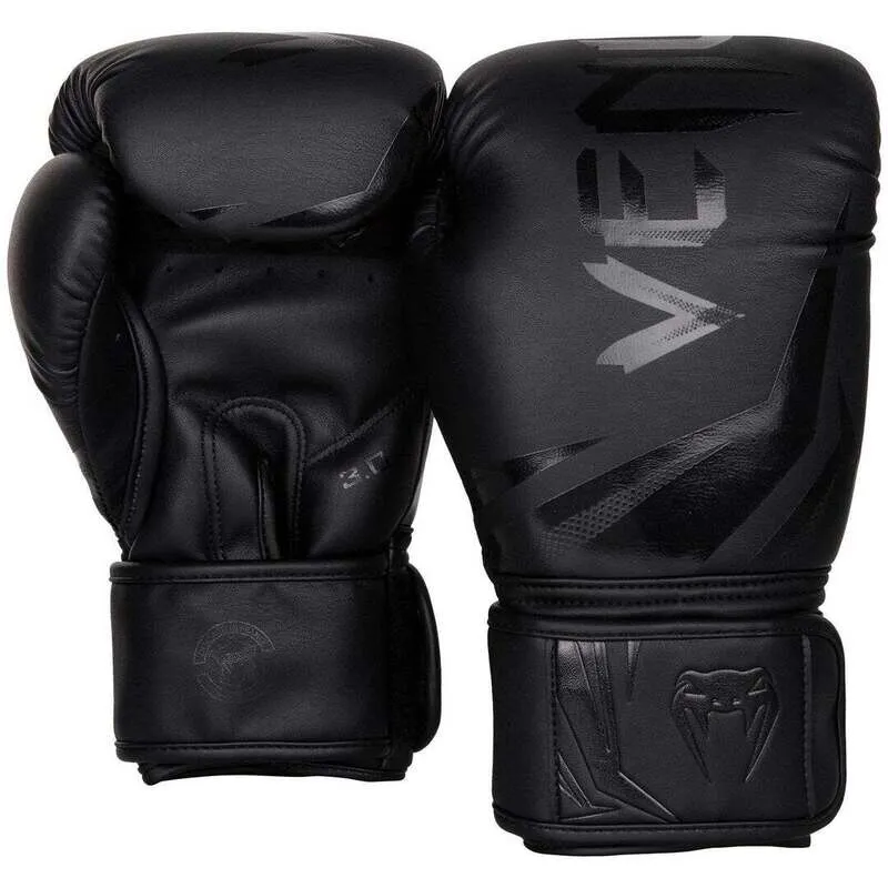 Venum Challenger 3.0 Boxing Gloves - Black/Black — vista 5