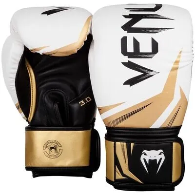 Venum Challenger 3.0 Boxing Gloves - White/Gold — vista 3