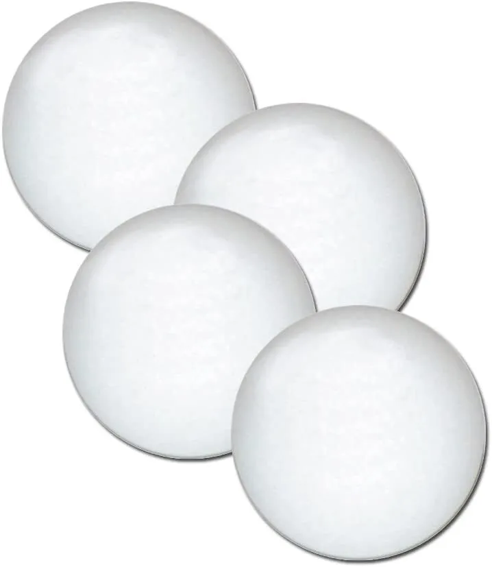 Pelotas de futbolín color blanco sólido, paquete de 4 — vista 2