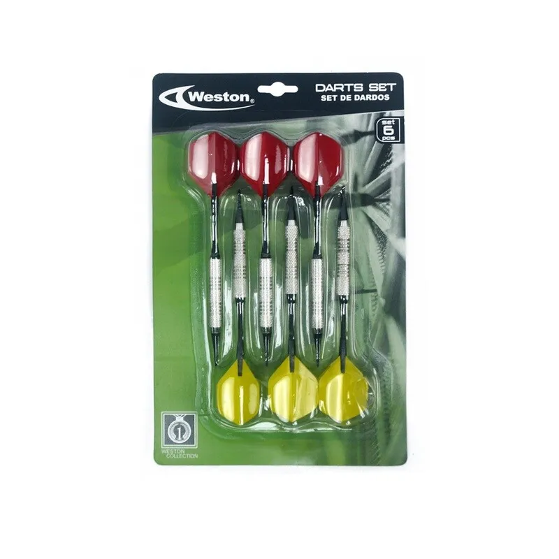 SET DE DARDOS PET+PE+STEEL 6PZ 3YELLOW+3RED — vista 4
