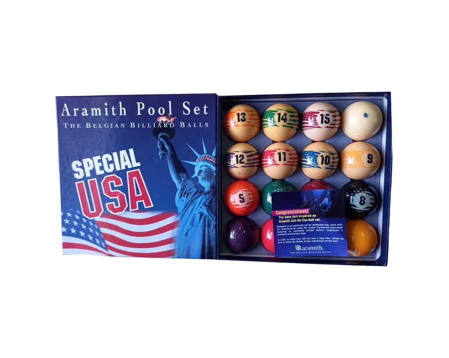 Bolas de billar aramith de edició especial de EE.UU