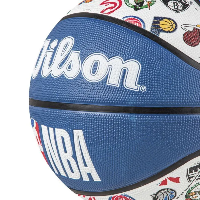 PELOTA DE BASQUET WILSON ALL TIME NBA #7 BLANCA — vista 2