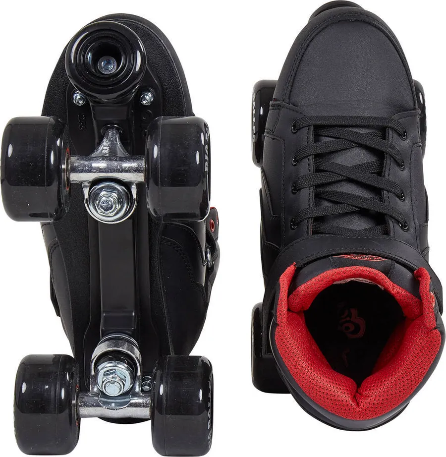 Rio Roller Kicks - Quad Negro Patines 4 Ruedas — vista 3