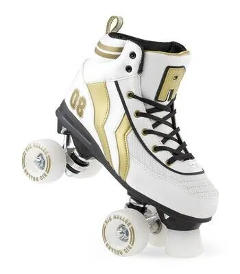 Rio Roller Varsity Blanco/Oro Patines 4 Ruedas — vista 6