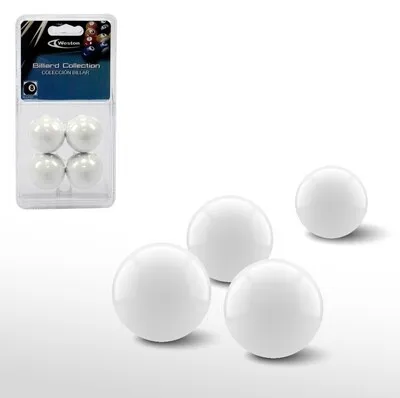 Pelotas de futbolín color blanco sólido, paquete de 4 — vista 3