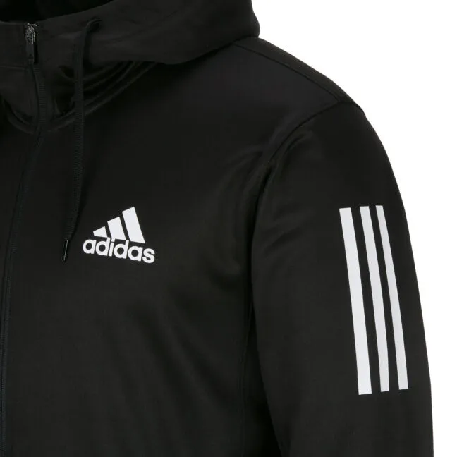 CHAQUETA TECH C/CAPUCHA Y CREMALLERA NEGRO/BLANCO — vista 2