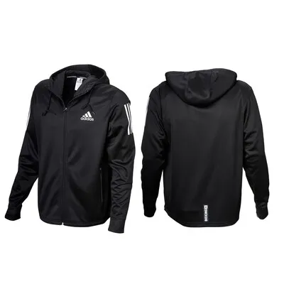 CHAQUETA TECH C/CAPUCHA Y CREMALLERA NEGRO/BLANCO — vista 5