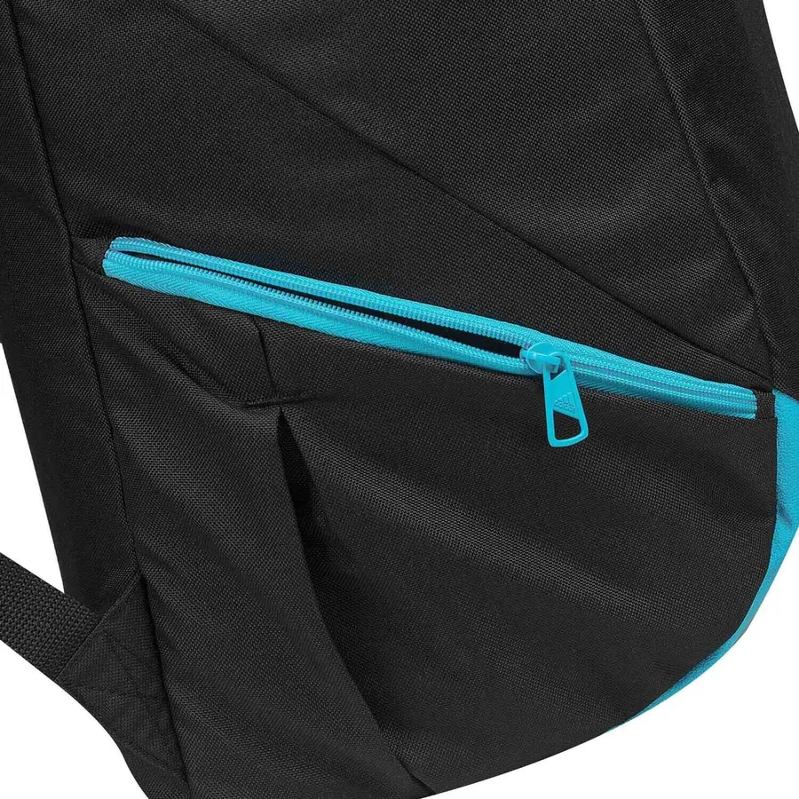 mochila adidas sport artes marciales negro/cian brillante — vista 3