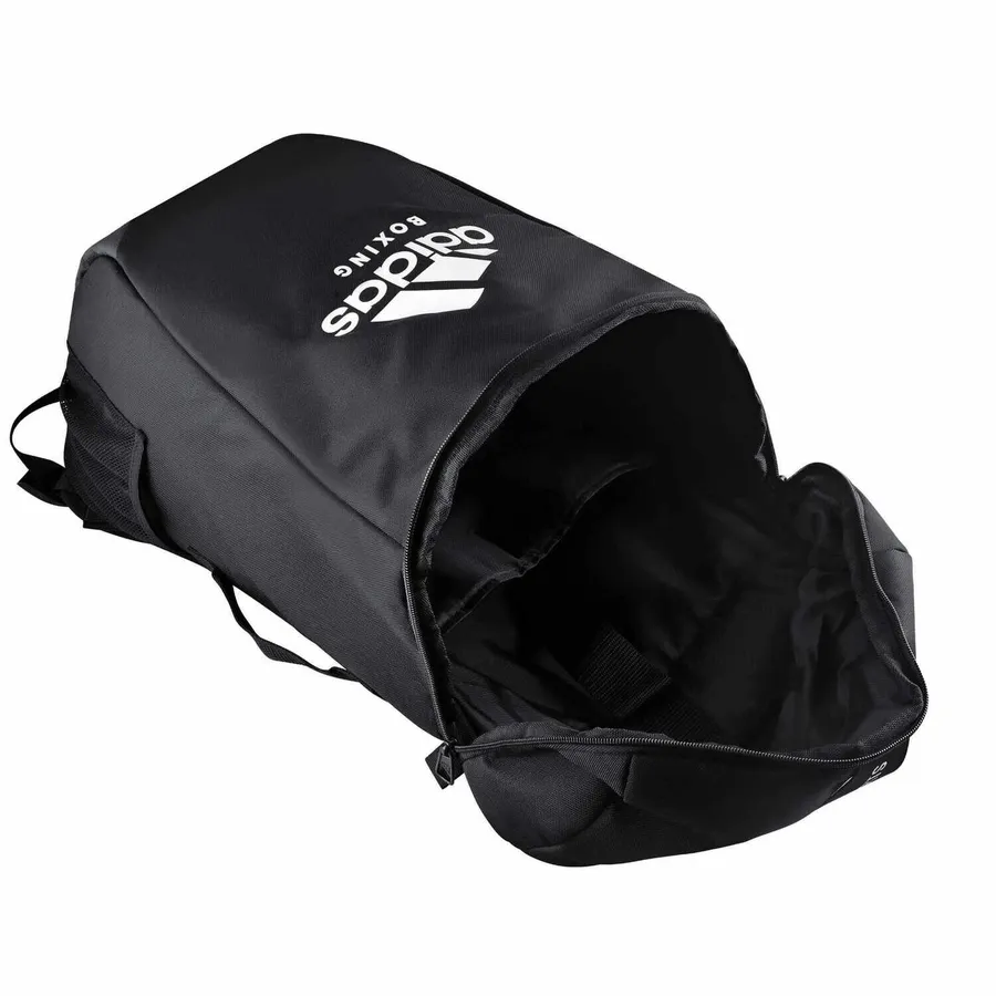 MOCHILA ADIDAS BOXEO NEGRA/BLANCA — vista 3