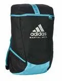 mochila adidas sport artes marciales negro/cian brillante — vista 5