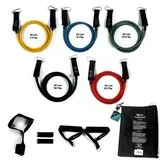 CABLE DE RESISTENCIA ELÁSTICA SET DE 4 DE 10 A 50 LBS 2 HANDLES Y BOLSO — vista 2