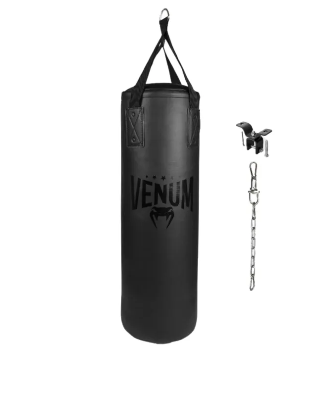 Saco de Boxeo Venum Origins - Negro/Negro (soporte de techo incluido) — vista 3