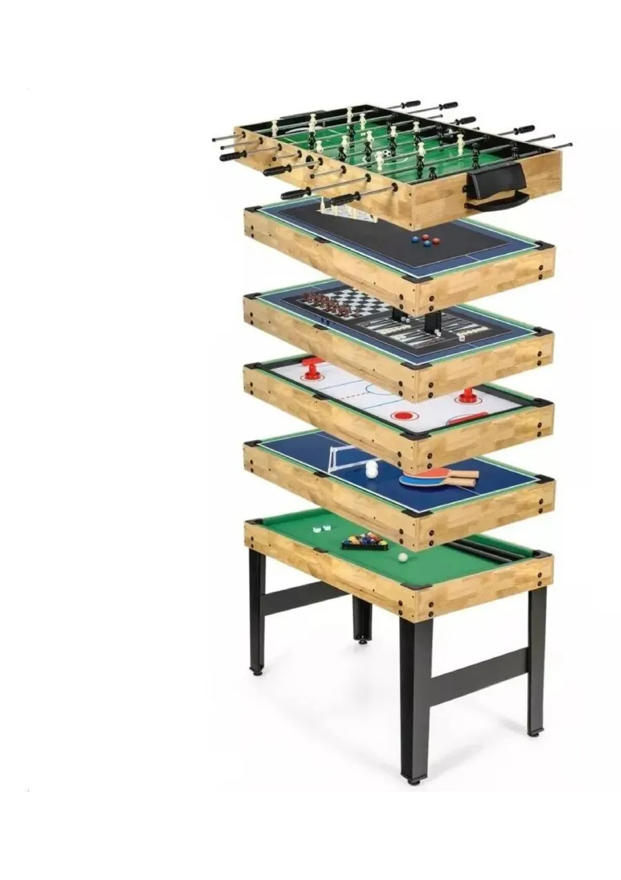 Juego De Mesa 6 En 1 Combinada Con Billar, Futbolito Y Mas — vista 2