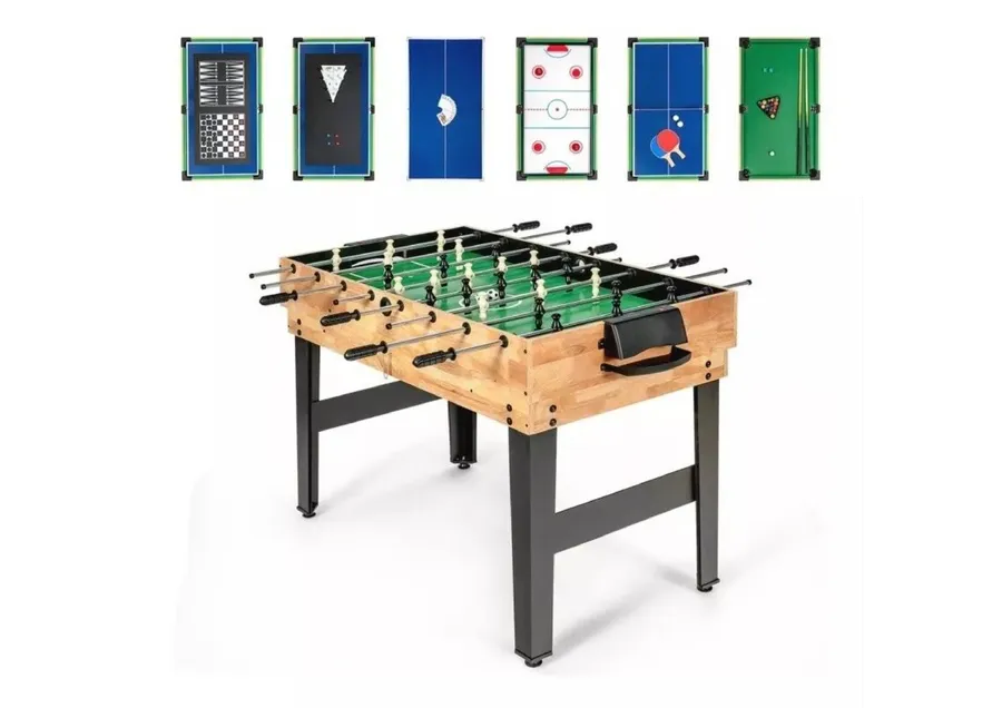 Juego De Mesa 6 En 1 Combinada Con Billar, Futbolito Y Mas