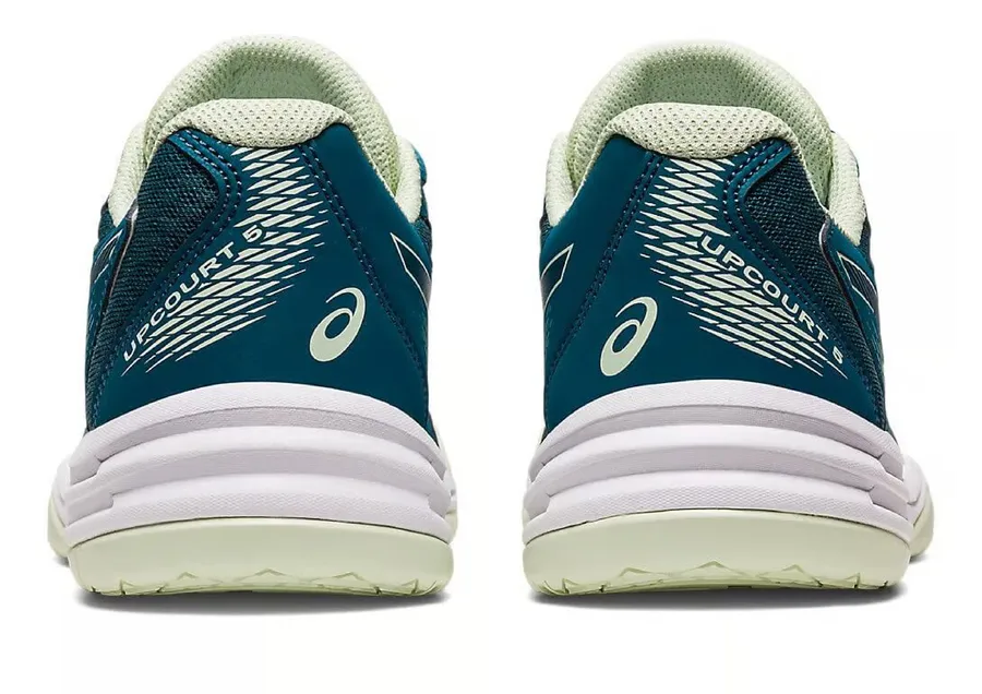 ASICS Upcourt 5 - Zapatillas para voleibol para mujer, color verde — vista 3