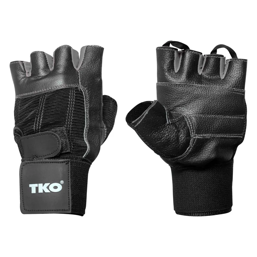 GUANTES DE PESAS CUERO BLACK/GREY