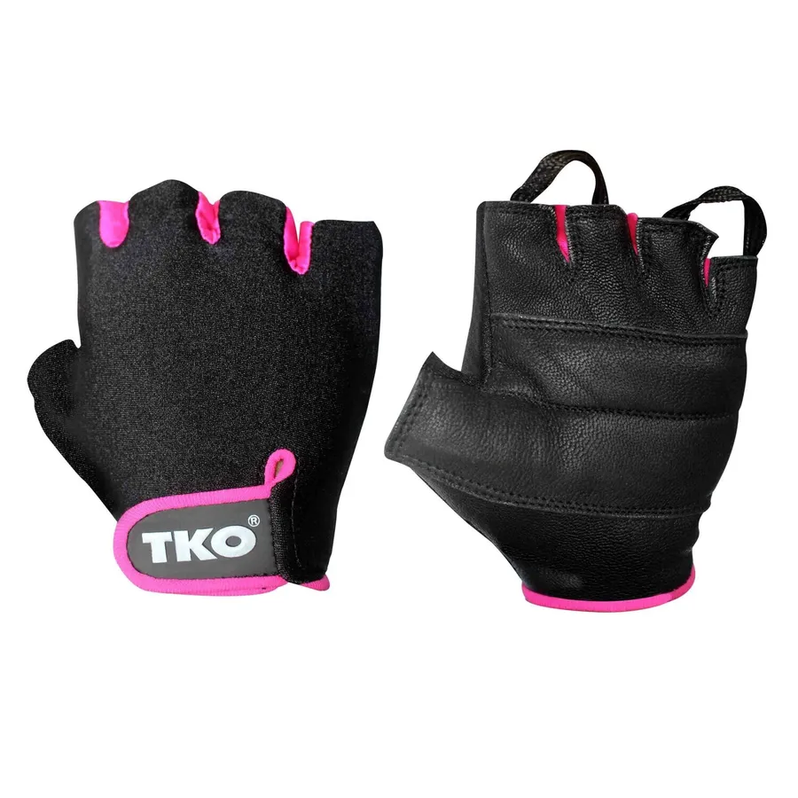 GUANTES DE PESAS CUERO BLACK/PINK