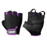 GUANTES DE PESAS CUERO BLACK/VIOLET — vista 2