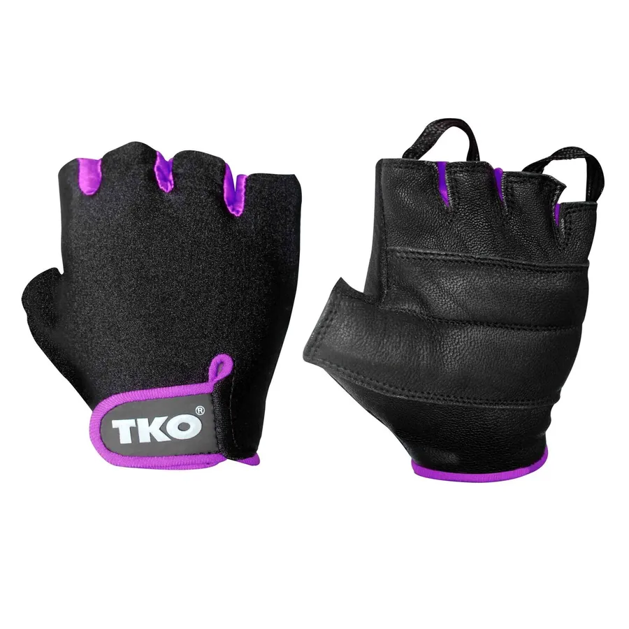 GUANTES DE PESAS CUERO BLACK/VIOLET