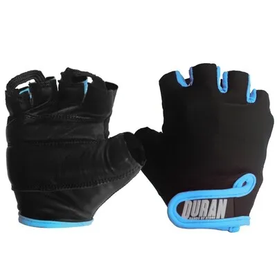GUANTES DE PESAS CUERO BLACK/LIGHT BLUE — vista 3