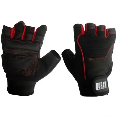 GUANTES PARA LEVANTAR PESAS CUERO BLACK/RED — vista 3