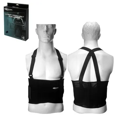 FAJA LUMBAR CON TIRAS BLACK — vista 3