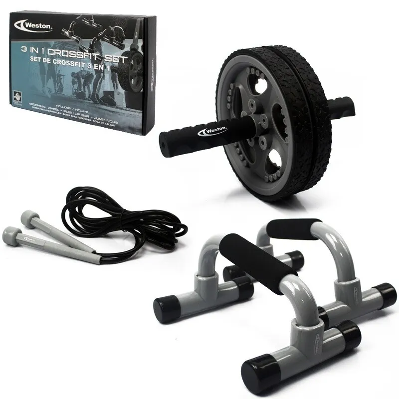 SET DE CROSSFIT 3 EN 1 GREY/BLACK — vista 3