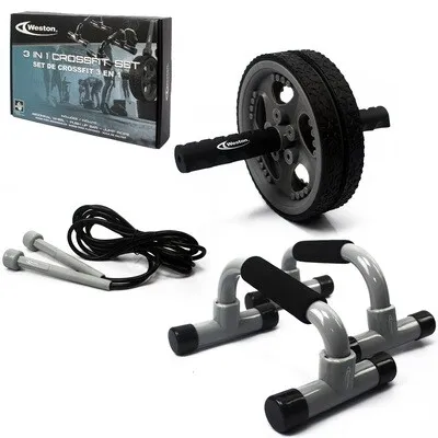 SET DE CROSSFIT 3 EN 1 GREY/BLACK — vista 2