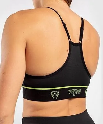 SUJETADOR DEPORTIVO TECMO MUJER BLACK/NEO YELLOW — vista 5