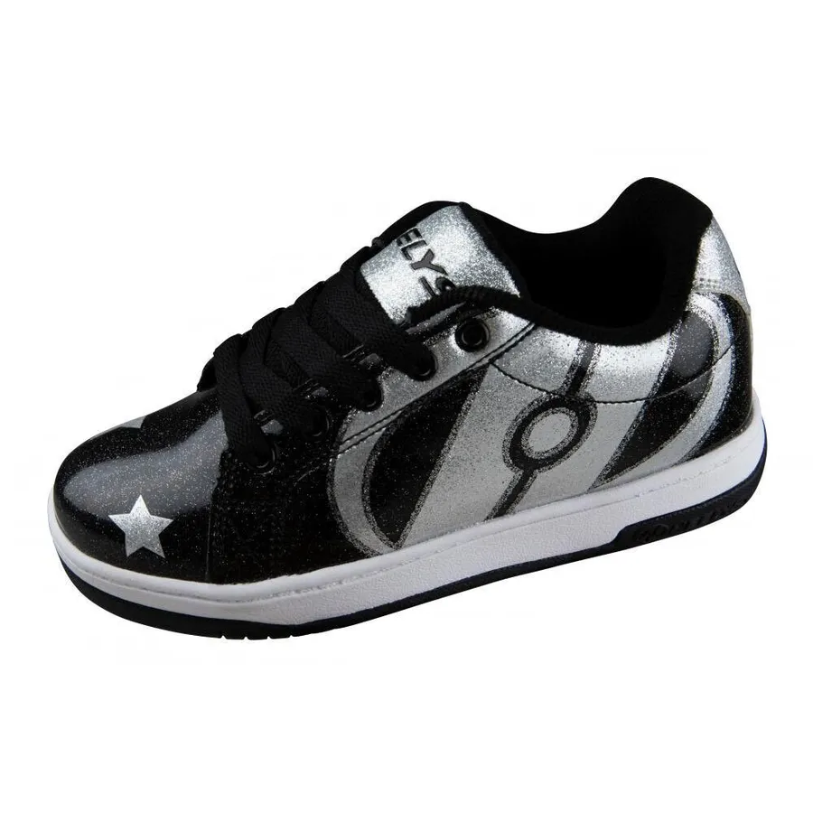 ZAPATILLAS SPLIT NEGRO/ESTRELLAS GLITTER PLATA — vista 4
