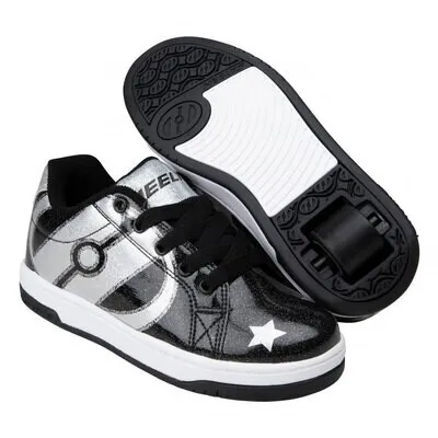 ZAPATILLAS SPLIT NEGRO/ESTRELLAS GLITTER PLATA — vista 6