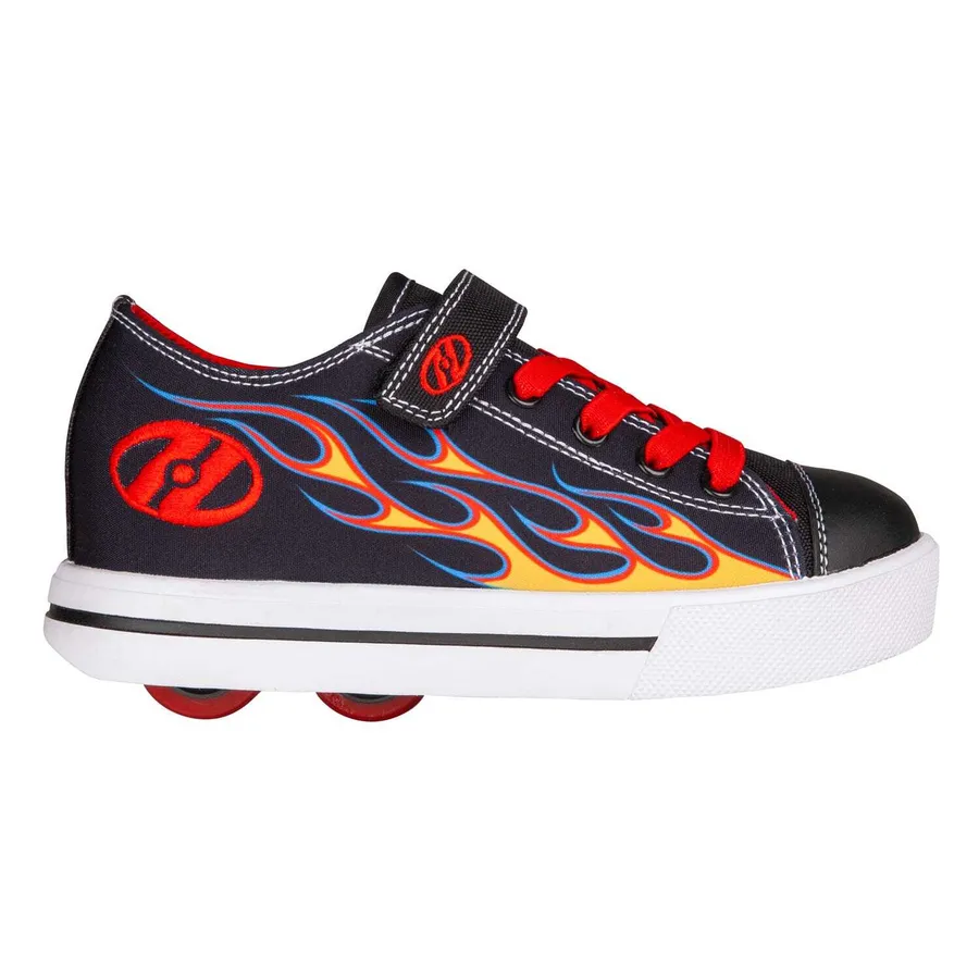 ZAPATILLAS SNAZZY LONA NYLON LLAMA NEGRO/AMARILLO/ROJO — vista 2