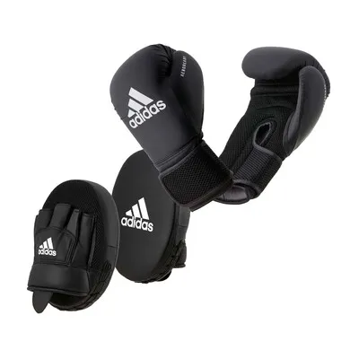 KIT 2 DE BOXEO ADULTO BLACK M GUANTES Y GUANTELETAS — vista 3