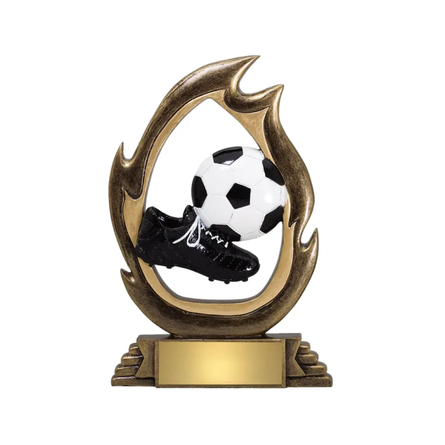 Trofeo de fútbol de llamas