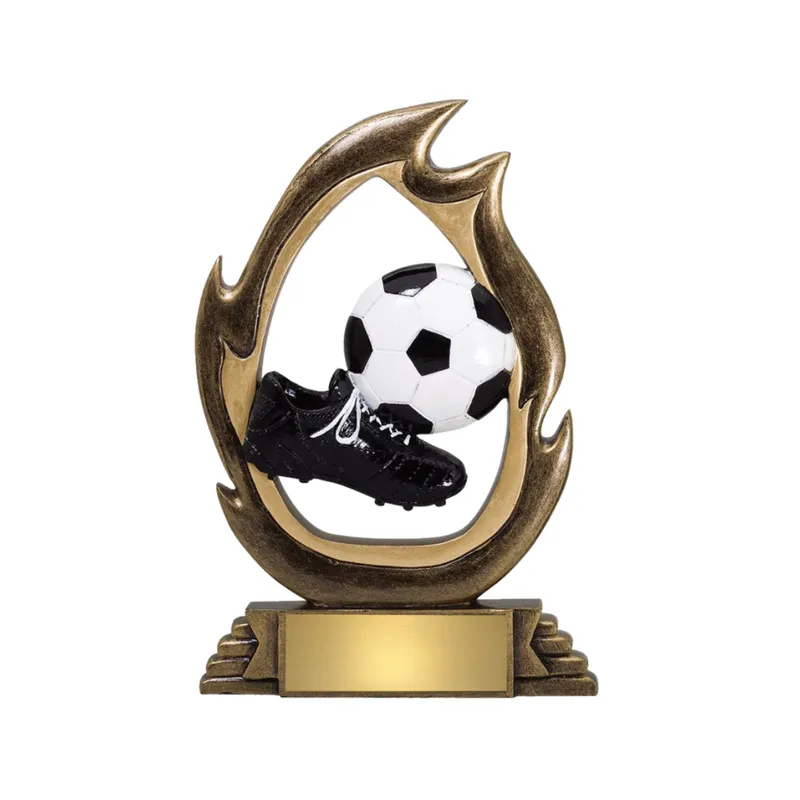 Trofeo de fútbol de llamas — vista 3