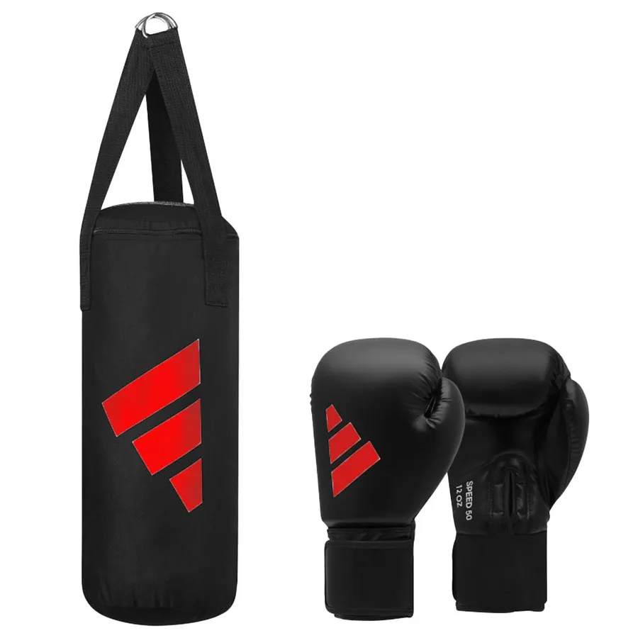 KIT DE BOXEO NIÑO BLACK/RED GUANTE Y SACO — vista 2
