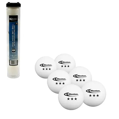 SET 6 PELOTAS EN TUBO 3 ESTRELLAS WHITE PING PONG