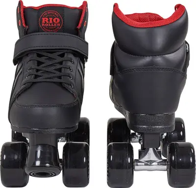 Rio Roller Kicks - Quad Negro Patines 4 Ruedas