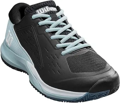 WILSON Zapatillas de tenis Rush Pro Ace Clay para mujer Negro y Azul Sterling