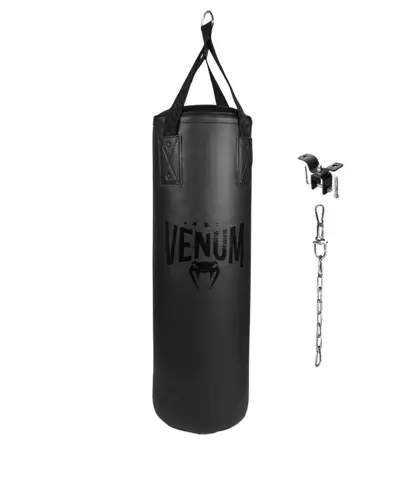 Saco de Boxeo Venum Origins - Negro/Negro (soporte de techo incluido)