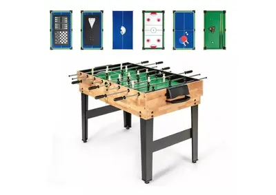 Juego De Mesa 6 En 1 Combinada Con Billar, Futbolito Y Mas