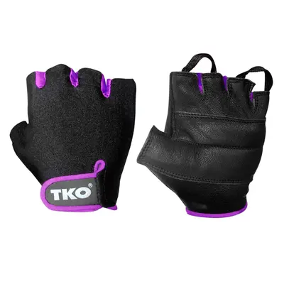 GUANTES DE PESAS CUERO BLACK/VIOLET