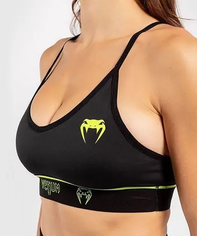 SUJETADOR DEPORTIVO TECMO MUJER BLACK/NEO YELLOW