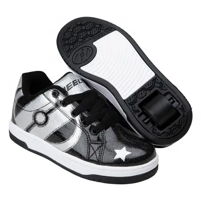 ZAPATILLAS SPLIT NEGRO/ESTRELLAS GLITTER PLATA